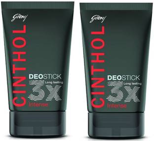 CINTHOL Intense, Pack of 2 Deodorant Stick  -  For Men