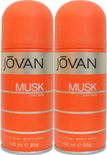 Jovan Musk Deodorant Spray (Pack of 2) Body Mist  -  For Men