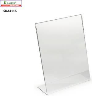 RASPER 1 Compartments Acrylic A4 Acrylic Display Stand Paper And Sign Holder