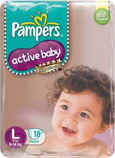 Pampers Active Baby Diapers Taped Large Size