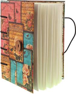 CRAFT CLUB Floral Blocks Print In Special Binding A5 Notebook Unruled 144 Pages