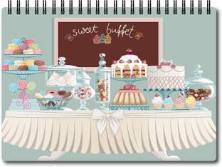Nourish A6 Size Plain Pages Colourful Graphic Diary A6 Notebook Unruled 75 Pages