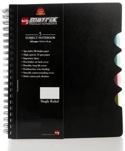 bilt Matrix A5 Notebook Single Ruled 300 Pages