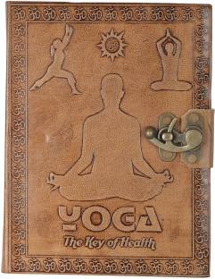 Hare Krishna Yoga diary leather embossed A5 Diary Unruled 144 Pages