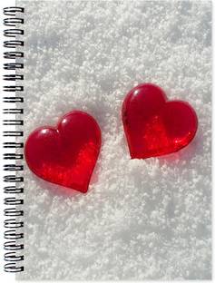VenTechno Love Theme Wirebound Ruled Paper Sheets Personal and Office Stationary Notebooks Diary A5 Diary Ruled 160 Pages