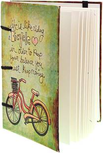 CRAFT CLUB Bicycle Print In Special Binding Notebook Regular Journal Unruled 144 Pages