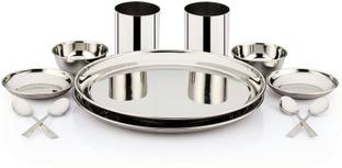 Pigeon Pack of 12 Steel Lunch Sparkle Dinner Set