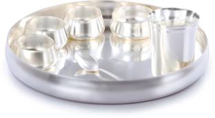 Ojas Pack of 7 Silver Plated Dinner Set