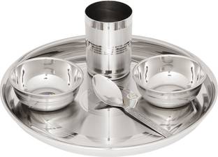 Airan Pack of 5 Steel Solid Grace Dinner Set