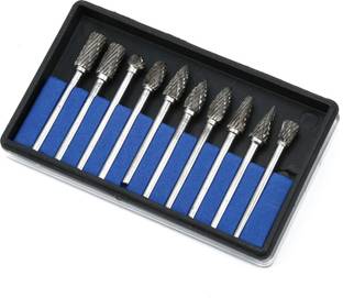 DIY Crafts™ 10pcs Solid Carbide Burrs Kits Die Grinder Carving Bit for Dremel Rotary Tools