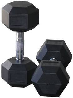 Protoner Rubber Hexagonal 2.5 kg Pair Fixed Weight Dumbbell