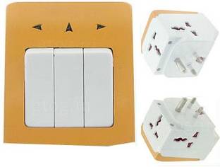 DIY Crafts™ 3-Pin.Multi Socket+Switch 5 A Three Pin Socket
