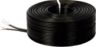 MX CCTV WIRE CABLE RG-59 +2 Core Full Copper for HDCVI, HDTVI and AHD CCTV Cameras 1 sq/mm Black 100 m Wire