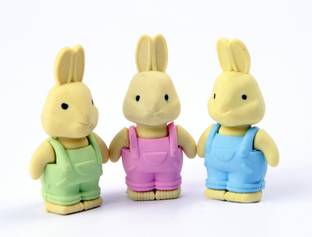COI CUTE 3D RABBIT ERASERS FOR KIDS Non-Toxic Eraser