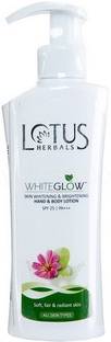 LOTUS HERBALS Skin Whitening & Brightening Hand & Body Lotion SPF-25 I PA+++