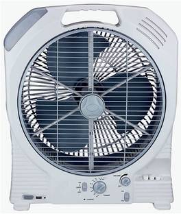 Super-IT Nova 14 Inches Rechargeable Ac/Dc with Led Light , Fm Radio & Usb Output with 6 Months Warranty Table Fan