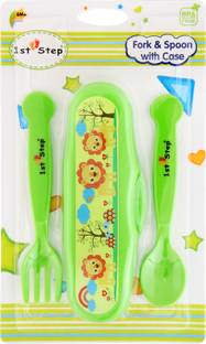1st Step Fork and Spoon with Case  - Plastic