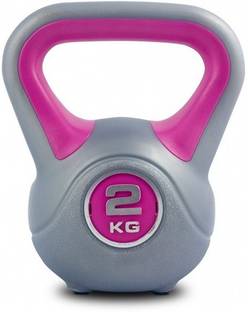 KOBO Fitness 2 Kg High Quality Imported for Gym Grey, Pink Kettlebell
