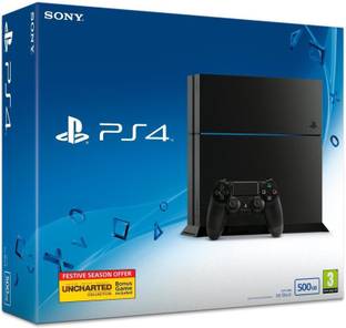 SONY PlayStation 4 (PS4) 500 GB with Uncharted:The Nathan Drake Collection