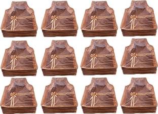 FAVISM Designer 4 Inch Height Front Transparent large Blouse Cover - Set of 12 Pcs. Golden00353