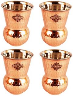 इंडियानार्टविला Steel Round Hammered Tumbler ग्लास