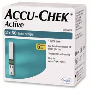 ACCU-CHEK Active 100 Test strips Expiry (4-2018) Glucometer
