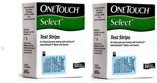 ONE TOUCH Select Simple 100 Test Strips & 25 Ultra Soft Lancets Glucometer