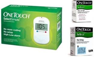 JOHNSON'S One Touch Select Glucose Monitor with 60 Strips Glucometer