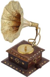 Rubyperl Wooden, Brass Gramophone