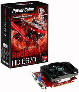 PowerColor Radeon HD6670 DDR3 2 GB AMD/ATI Chipset 128 bit 800 MHz Graphics Card
