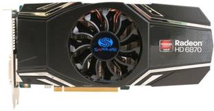 Sapphire Radeon HD 6870 GDDR5 1 GB AMD/ATI Chipset 256 bit 900 MHz Graphics Card