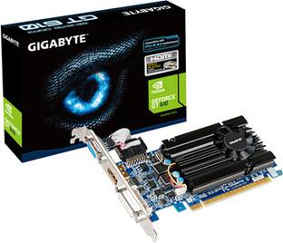 GIGABYTE GV-N610D3-2GI 1.0 DDR3 2 GB NVIDIA Chipset 64 bit 810 MHz Graphics Card