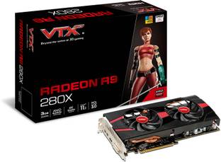 VTX3D Radeon R9 280X DDR5 3 GB AMD/ATI Chipset 384 bit 850 MHz Graphics Card