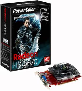 PowerColor Radeon HD5670 DDR3 1 GB AMD/ATI Chipset 128 bit 775 MHz Graphics Card