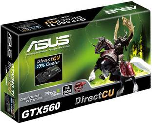 ASUS GeForce GTX 560 GDDR5 1 GB NVIDIA Chipset 256 bit 810 MHz Graphics Card