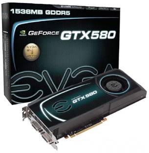 EVGA GeForce GTX 580 GDDR5 1.5 GB NVIDIA Chipset 384 bit 772 MHz Graphics Card