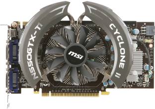 MSI N550GTX-Ti Cyclone II 1GD5/OC GDDR5 1 GB NVIDIA Chipset 192 bit 950 MHz Graphics Card
