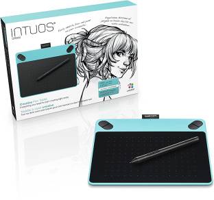 WACOM CTL-490/B0-CX Intuos Draw Pen Only (Small) - Mint Blue 6 x 3.7 inch Graphics Tablet