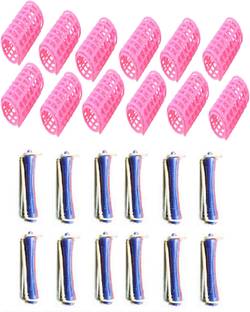 Out Of Box Plastic Perming Rollers 24 Pieces Hair Curler