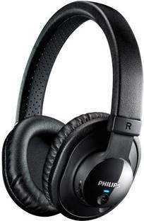 PHILIPS Shb7150Fb/27 Wireless Bluetooth Headphones With Microphone (Black) Bluetooth without Mic