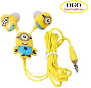 OGO Despicable Me Stuart | Minions - Earphones With 3.5 Mm Universal Jack Wired without Mic