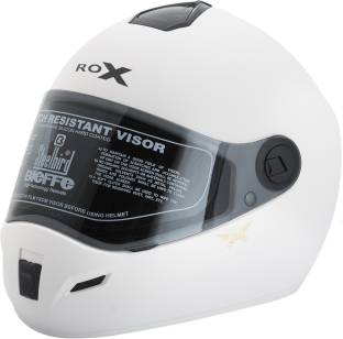 Steelbird Rox Solid White Motorbike Helmet
