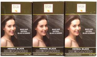 Khadi Mauri Premium Black Henna - Kali Mehndi - Pack of 3