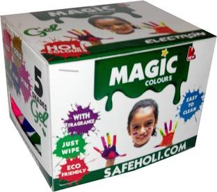Magic Colours Easy Clean Holi Color Paste Pack of 5