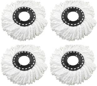 Dragon 4 pcs Magic Spin Mop Replacement Head Refill for 360 degree Rotation Mop, Cleaning Wipe