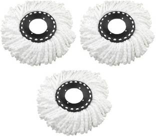 Dragon 3 pcs Magic Spin Mop Replacement Head Refill for 360 degree Rotation cleaning wipes Mop Refill