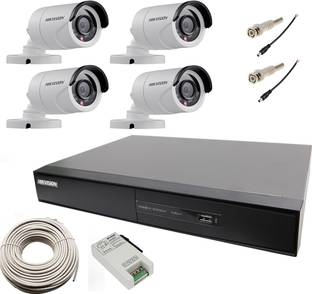 HIKVISION 4 Bullet and DS-7204HGHI-SH Security Camera