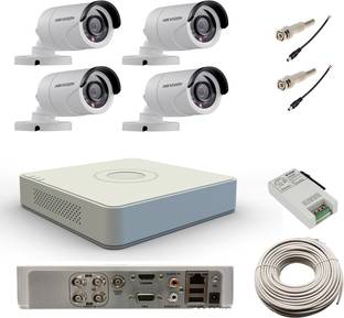 HIKVISION 4 Bullet and DS-7104HWI-SH Security Camera