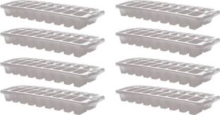 goldcave White Ice Trays Set White Plastic Ice Cube Tray
