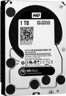 WD 1 TB Desktop Black SATA Internal Hard Disk Drive (HDD) (WD1003FZEX)